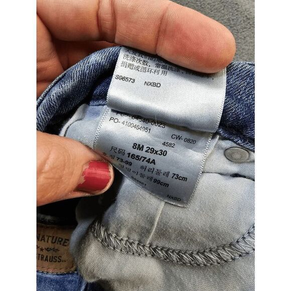 Signature Levi Strauss Jeans Women's Skinny Blue Denim Medium Wash Size 8M - Picture 8 of 11